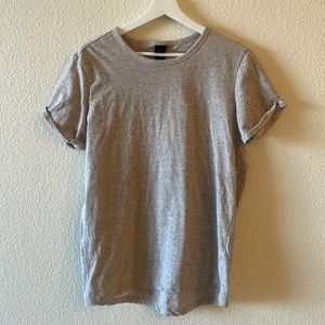 H&M Tan T-Shirt w/Rolled Sleeves